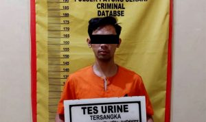 Tersangka TH (Kredit Foto: Polres Rokan Hulu)